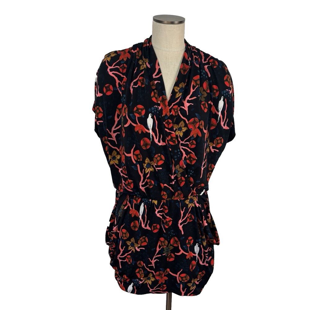 Rachel RACHEL Roy Vibrant Birdy Mini Dress Cross Over Front Size Small
